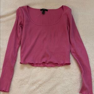 Women's Pink Long Sleeve Top